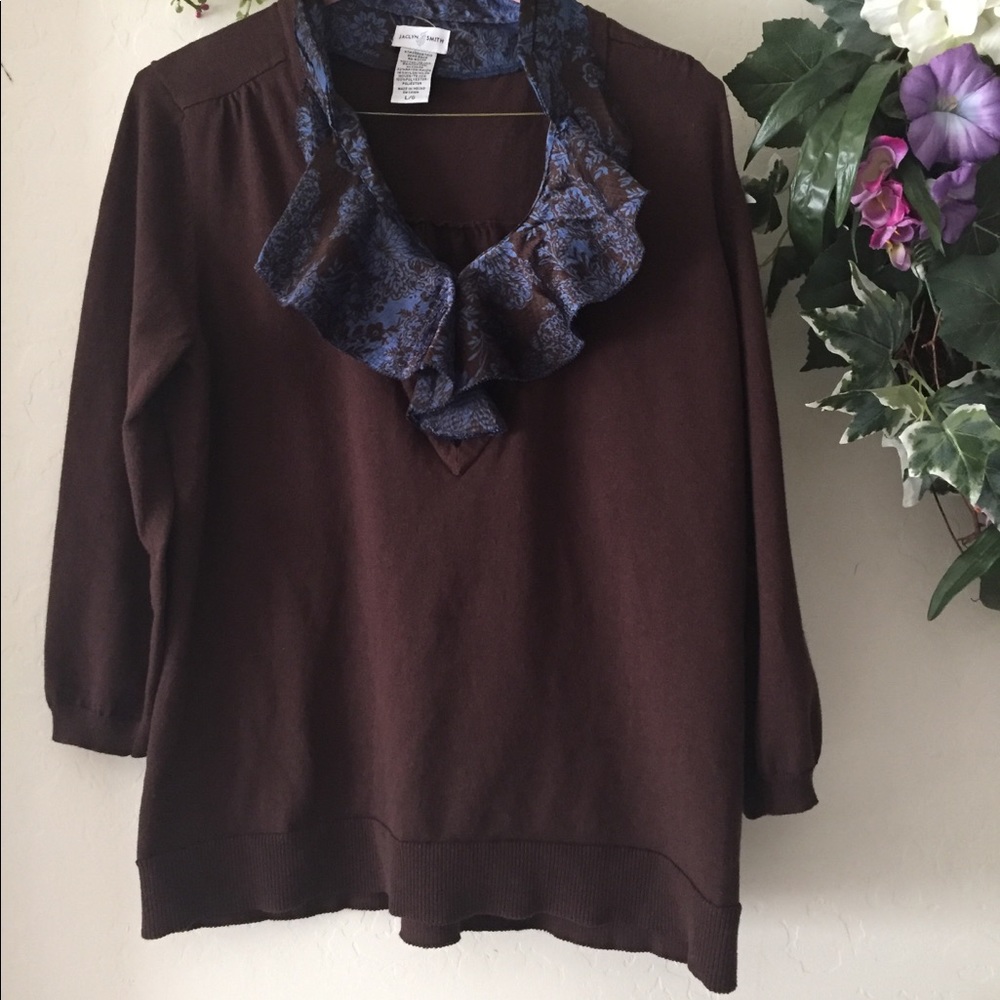 JacLyn Smith light sweater half sleeve NWOT